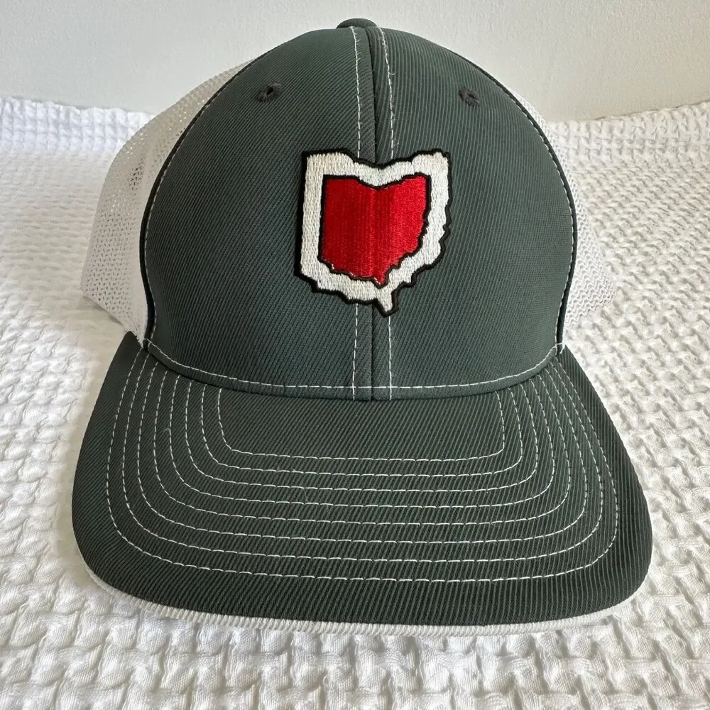 Ohio Flexfit Trucker Mesh Dark Green Hat Size 6 7/8 - 7 3/8, Pacific Headwear
